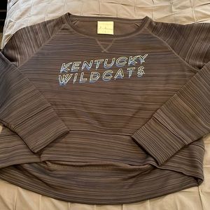 Graphic Cropped Crewneck Sweatshirt (L)